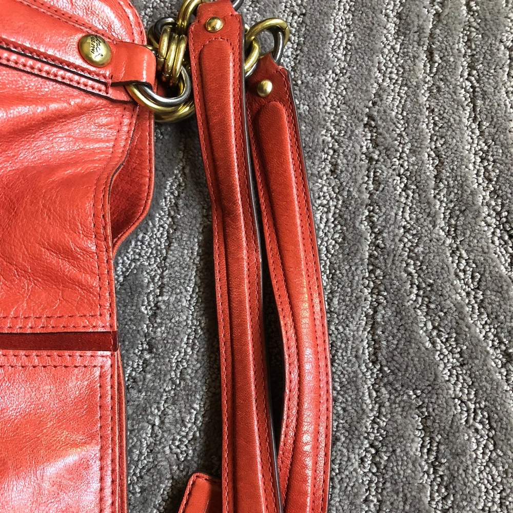 Coach Tote Bag Poppy Color Like New - Picture 6 of 8
